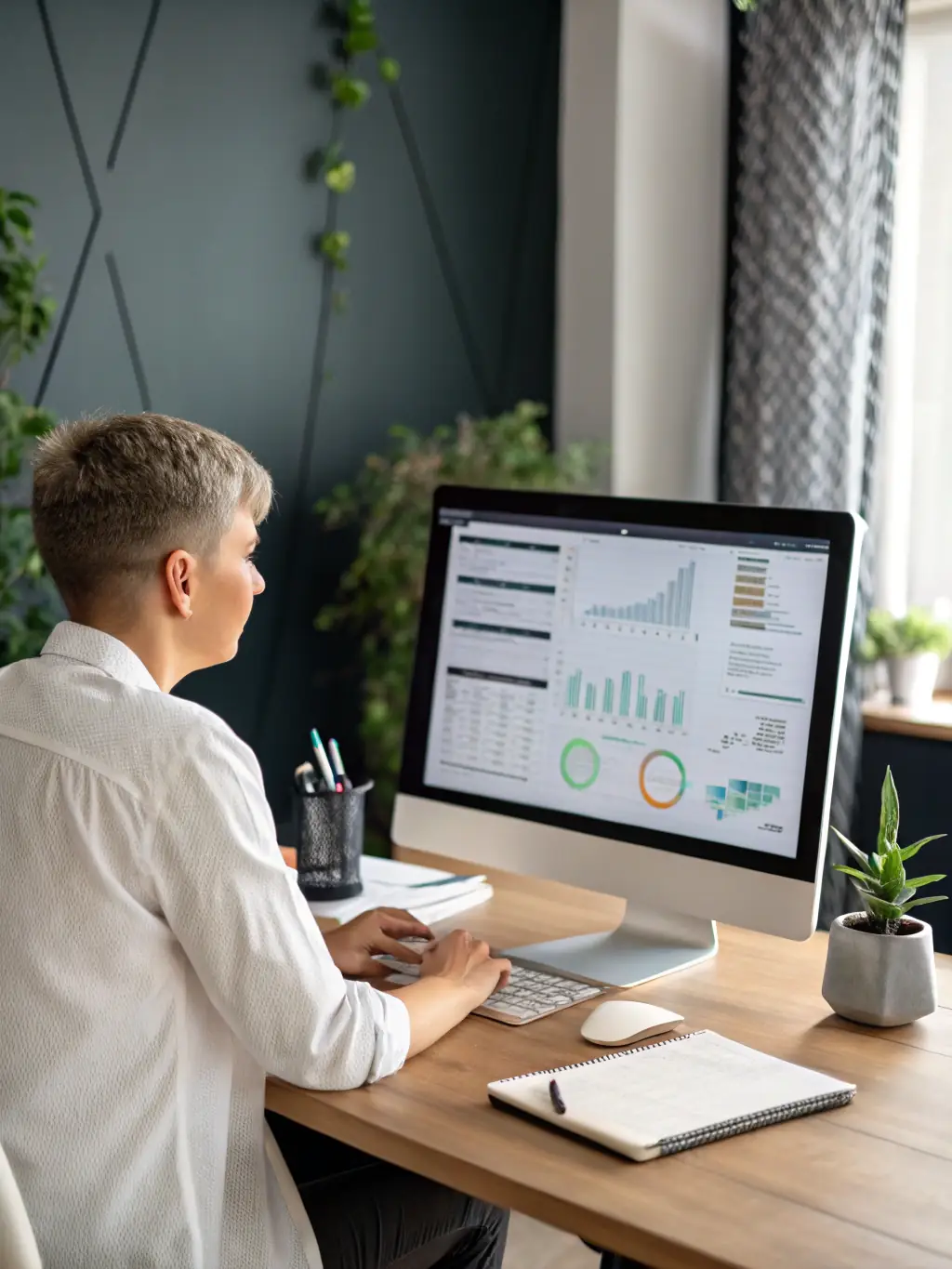 A person taking an online ADHD self-assessment test on a laptop, focusing on initial screening for ADHD symptoms.